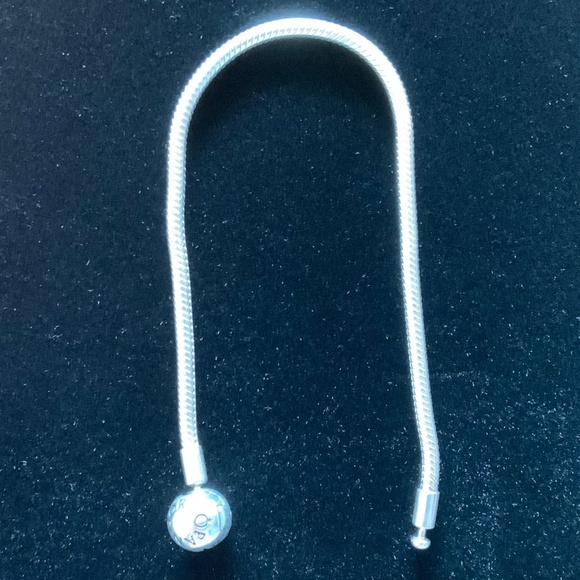 Genuine Sterling Silver Pandora Moments Snake Chain Bracelet 7 1/2 Inches- EUC! - Picture 5 of 7